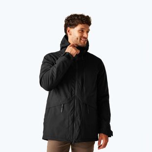 Giacca impermeabile uomo Regatta Balaton black/pumpkin spice