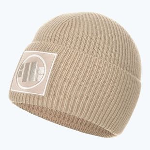 Berretto invernale da uomo Pitbull Beanie Logo Polsino monostrato sabbia