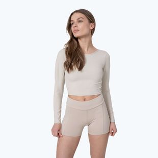 Top yoga donna 4F TSDL019 LS beige