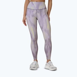 Leggings da allenamento da donna 4F Solar Punk FNK F454 light yellow allover