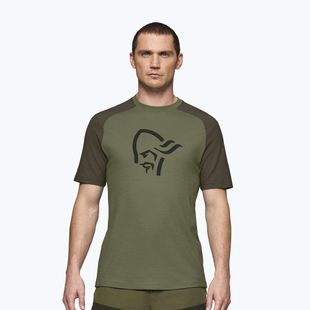 Maglietta da trekking da uomo NORRONA Femund PureUll loden green