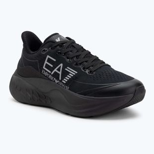 EA7 Emporio Armani Wave Cracking scarpe nere/argento pieno