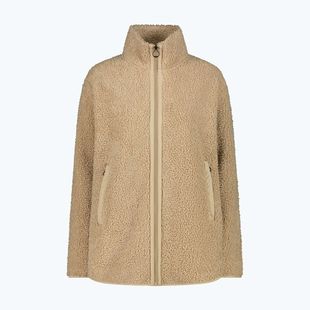 Cappotto da donna CMP 35P3846 Long Teddy Highloft cookie