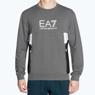 Felpa da uomo EA7 Emporio Armani Train Summer Block iron gate