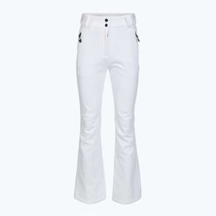 Pantaloni da sci donna EA7 Emporio Armani Ski Kitzbuhel Softshell a vita alta bianco