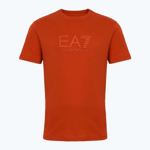 T-shirt da uomo EA7 Emporio Armani Visibility Cotton Crew al tè rooibos