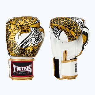 Guanti da boxe Twins Special Fancy FBGVL3-52 bianco/oro