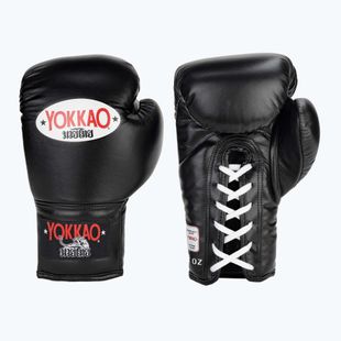 YOKKAO Matrix Lace Up guantoni da boxe uomo nero