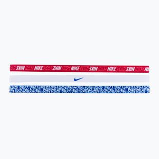 Fasce Nike stampate 3 pezzi game royal/bianco/university red