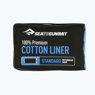 Sea to Summit Premium Cotton Standard Rect inserto per sacco a pelo blu navy