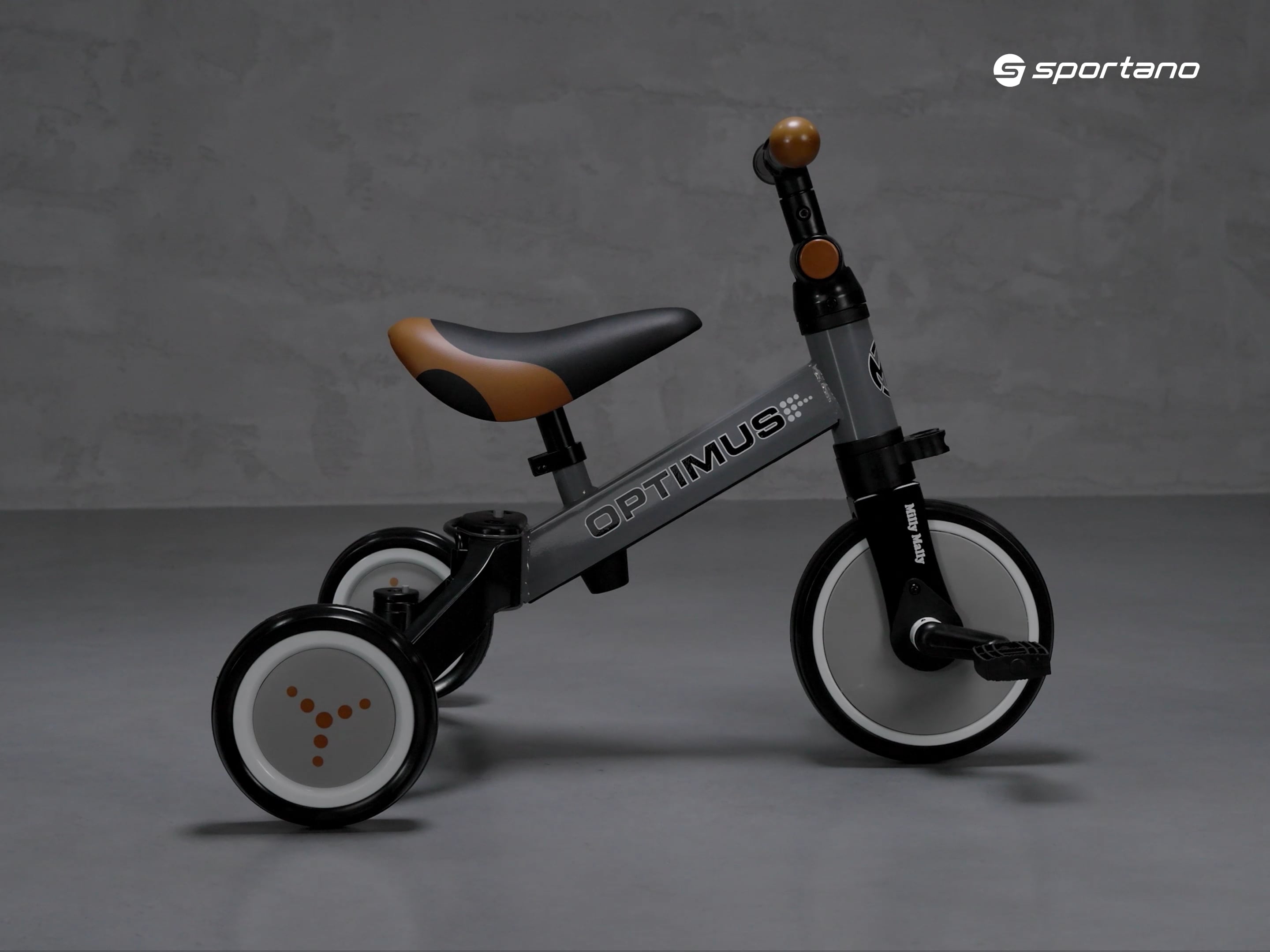 Milly Mally 3in1 triciclo da fondo Optimus grigio